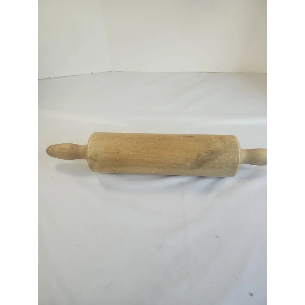 Vintage Large All Wooden Rolling Pin 19 Inches X 4 Inches